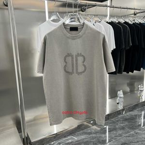 23SS メンズ Tシャツ デザイナーシャツ プリント ホットドリル 半袖 カジュアル 通気性 トレーナー アメリカン ピクルス 着用半袖 最高品質の綿 カップル トップ