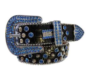 BB Belt Designer Belt BB Simon Belt Mens Belt för kvinnor Shiny Diamond Belt Black On Black Blue White Multicolour With Bling Rhinestones As Gift Midjeband Midjan W3