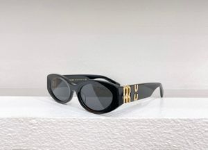 High version oval dark glasses female ins advanced sense summer new UV protection miu11w sunglasses tide