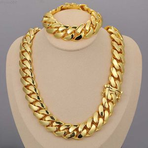 Grossist Hip Hop smycken 20mm Lyx 10K 18K 24K Guld silver Custom Solid Cuban Miami Cuban Link Chain Halsband för män