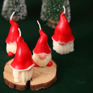 Nummer 3D Gnome Candle Mold Silicone Santa Claus Aromaterapy Candle Mold Handmased Christ Chuld Decoration Tool