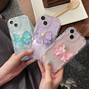 Top Designer Stereo Pale Pale Bow Stand Case Iphone 13 14 Pro Max 12 Mini 11 XS XR X 8 7 Plus Printed Back Cover Deluxe