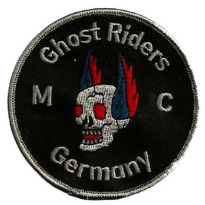 ALTA QUALITÀ GHOST RIDERS SKULLS PATCH BIKER MOTO CLUB GILET OUTLAW COOL BIKER MC GIACCA PUNK FERRO SU PATCH 209o