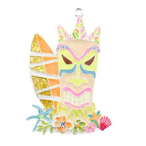 10pcs/lot Enamel Tiki Shape Pendant Cute Tiki Charm Pendants For Necklace