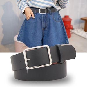 Cinture Cintura europea e americana Fibbia quadrata femminile Casual Jeans semplici Lady Pin Moda coreana decorativa