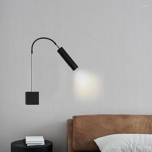 Wall Lamp Modern Rocker Arm Swing Sconce Lights For Bedroom Bedside Reading Room Hone Indoor Decor Light Fixture