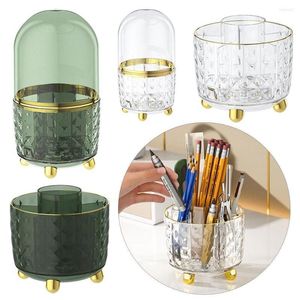 Storage Boxes Clear Cosmetics Organizer Plastic Table Rack Lipstick Brush Bucket For Bedroom Offices Bathroom Countertop Vanity