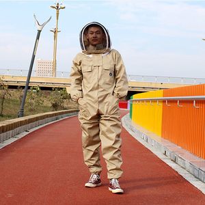 Other Garden Supplies 1pcs Beekeeping Equipment Khaki Apicultura Suit For Ventilated bees Accessories Beekeeper Tools Honeybee Clothes 230704