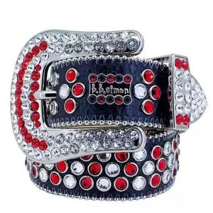 BB Designer 2022 Belt Simon Belts For Men Women Shiny Diamond Belt Black On Black Blue White Multicolour With Bling Rhinestones As Gift Z1