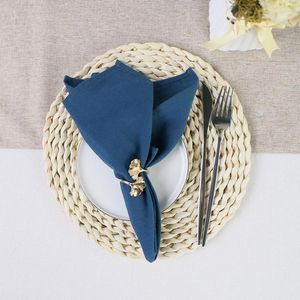 Table Napkin 12PCS 40X40CM Skin-Friendly Cotton Dinner Napkins Kitchen Soft Tea Towel Dinning Decor Reusable Tableware Cloth Placemat