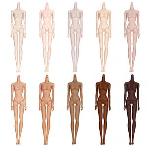 Куклы Mengf Soifts Moval Doll Body Body Super Model фигура для FR Heads White Beige Brown Coffee 28 см коллекции Toys 230705