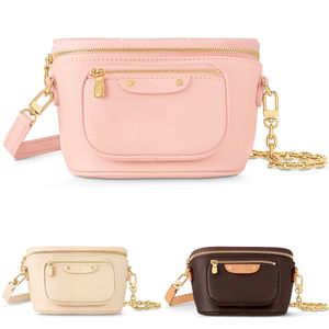 Mini Bumbag الكتف الكتف Uxurys Designer M82335 M82208 في الهواء الطلق أكياس حزام الأكياس من الجلد الأصلي الأزياء حقيبة يد Fanny حزمة رجالي الخصر حقيبة صليب الجسم القابض