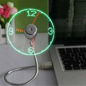 LED Gadget Hand Mini USB Fan Portable Gadgets Flexible Gooseneck LED Clock Cool For Laptop PC Notebook Real Time Display Durable Adjustable 230706