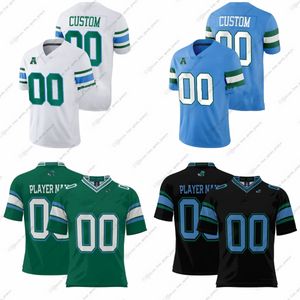 Custom NCAA Tulane Green Wave College Toilling Jerseys Matt Forte Michael Pratt Shaun King Cairo Santos Tanzel Smart Patrick Johnson Willie Fritz Ryan Grant