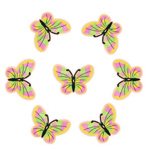10 個カラフルな蝶パッチ昆虫バッジ衣料用鉄刺繍パッチアップリケアイロンパッチ縫製アクセサリー 260I