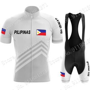 Cycling Jersey Sets Philippines National Team Set Mens Short Sleeve Clothing Road Bike Shirts Bicycle Bib Shorts MTB Suit Wear 230706