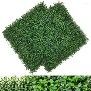 Decorative Flowers 20"x 20" Artificial Grass Wall Panels Topiary Hedge Plant UV Protected Suitable For Outdoor Indoor Garden Fence Backyard