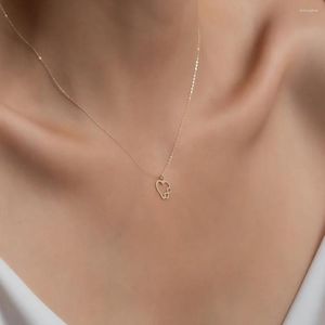 Pendant Necklaces Stainless Steel Necklace For Women Man Hollow Heart Number 8 Choker Charms Engagement Jewelry