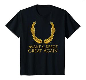 As camisetas masculinas tornam a Grécia excelente novamente. Camisa masculina para presente de história antiga. Camisetas casuais de algodão de manga curta soltas tamanho S-3XL