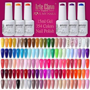 Nail Polish Arte Clavo 15ml Gel Nail Polishes Pink Nude Hybrid Nail Gel Lak Manicure Semipermanent Enamels Varnish For UV LED Nail Supplies 230706