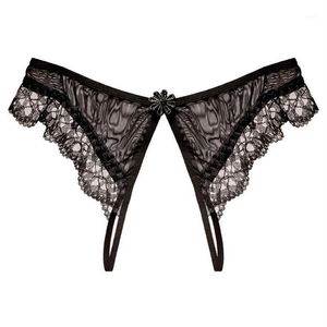 Women's Panties Women Sexy See Through Lace Crotchless Briefs Knickers G-String Thong Ladies Lingerie Womens Exotic Size213j