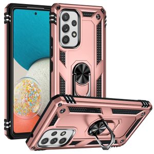 Capas de telefone com suporte resistente Defender para Samsung Galaxy A14 5G A53 A23 A33 Ímã Suporte para carro anel suporte capa ouro rosa