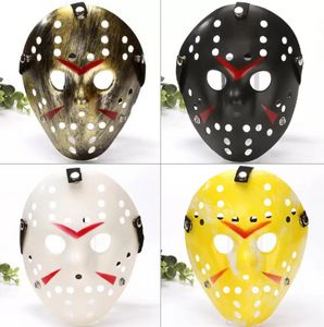 Großhandel Black Friday Party Masken Jason Voorhees Freddy Hockey Festival Vollgesichts reinweißes PVC für Halloween Masken G0706