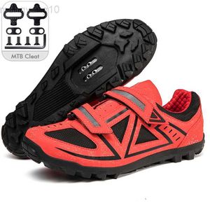 Sapatos de ciclismo profissional Mountain Bike Tênis de ciclismo MTB masculino Corrida de velocidade de estrada Sapatos de bicicleta femininos Sapatos de ciclismo esportivos planos HKD230706