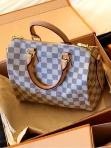 Hot Luxurys Borsa a tracolla da donna Borse a tracolla Pu Leather Classic Fashion Designers Borsa da donna Famous Check Print Lady Totes Handbags 30CM 5188