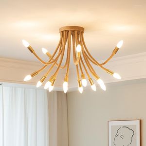 Lampy sufitowe 2023 Nordic Light Log Style Restauracja Salon Spersonalizowana kreatywna lina do sypialni domowej