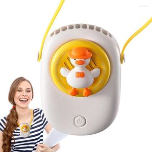Party Favor Necklace Fan Cute Duck Portable Stroller 3-in-1 Rechargeable Clip Car Seat With Adjustable Speeds