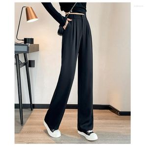Damski dwuczęściowy garnitur ze spodniami dla kobiet szerokie nogawki proste ołówkowe spodnie z wysokim stanem Casual Office Lady koreański styl Y2K