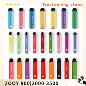 Electronic Cigarettes zooy XXL 2000 3500 puff 800 Device Disposable Vape Pen 1000mAh Battery 2% 5% 0% 20mg 0mg 50mg Pods Prefilled Vapors Kit Wholesale