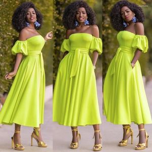 Party Dresses Women's One Shoulder Sexy Slim Fit Dress Yellow Temperament A-line Version Elegant Style Mid Length Splicing Process