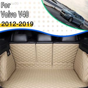 Haustier Sitzbezug Matten Für Volvo V40 2012 ~ 2019 Wasserdichte Coche Teppich Hinten Stamm Matte Accesorios Para Auto Auto zubehör Dropshipping HKD230706