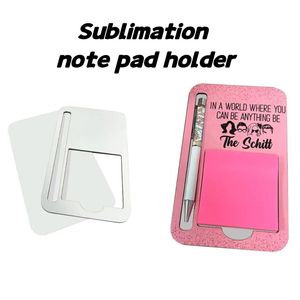 Sublimation Blank MDF Sticky Notepad Hållare Värmeöverföring Trä Anteckningsblock Hållare ups