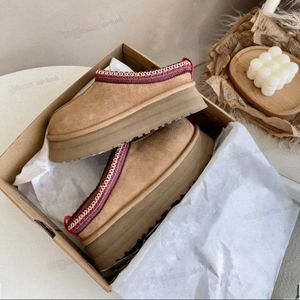 Chinelos Tazz Feminino Deslizamento de Pele Clássico Ultra Mini Bota Plataforma Tasman Slip-on Les Petites Camurça Mistura de Lã Conforto Botas de Designer de Inverno 35-42