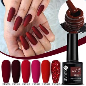 Verniz UR SUGAR 75ml Autumn Red Series Verniz Gel Verniz Gel Tinta Nail Art Semi Permanente Nail Art Manicure Soak Off LED UV Nail Gel 230706