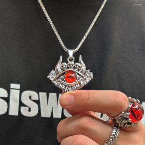 Anhänger Halsketten Hip Hop Retro Böse Ziege Dämon Auge Halskette Für Männer Punk Schädel Schmuck Charme Teil Geburtstag Geschenk Freund