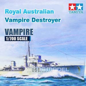 Set di modelli Tamiya 31910 Modello di assemblaggio Barche in scala 1/700 Royal Australian Vampire Destroyer Kit di modellismo per modellismo fai da te HKD230706