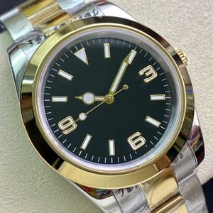 2024 serie di orologi da uomo 40MM Explor oro giallo 18 carati Nero Dail specchio zaffiro Master orologi automatici movimento meccanico Oyster acciaio Luxe de orologi da polso R03