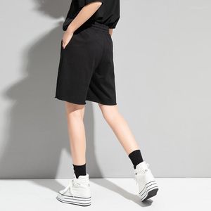 Damen-Hosen, dunkle, personalisierte, dünne, lockere Sommer-Shorts mit weitem Bein und elastischer Taille für Herren und Freizeit-Shorts für Damen