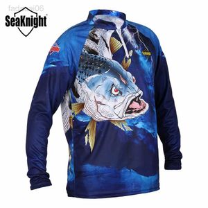 釣りアクセサリー SeaKnight ブランド SK004 釣り服長袖 T シャツ L XL XXL XXXL 夏通気性抗 UV 日焼け防止 HKD230706