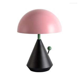 Lampy stołowe nowoczesna prosta lampa do pokoju dziecięcego Nordic Macaron Mushroom G9 zagłówek sypialni studium sztuka kreatywna oświetlenie dekoracyjne