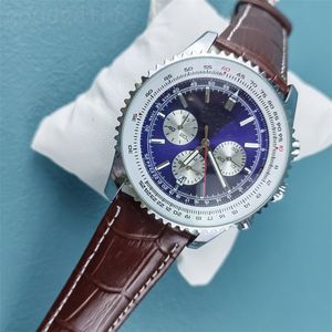 AAA Watch Fashion Deigner Watch Men Blue Black White Multi Dials Works Orologio di Lusso EW Factory 50 мм Navitimer Водонепроницаемые женские часы высокого качества XB010 C23