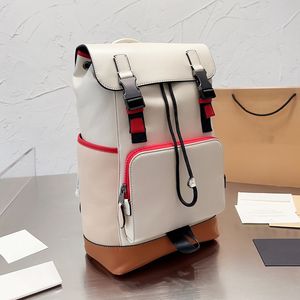 2023 Travel Backpack Mens Packs Vintage Designer Coac Track Computer Bags Casual Leather Shoulders Wallet With Belt Strap Composite High Quality Bag Size 40x26cm