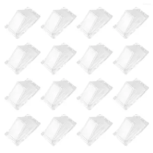Dinnerware Sets 100 Pcs Window Box Cake Slice Container Lunch Baking Holder Pies Clear Lid Muffin Sandwich Triangle Plastic Wedding