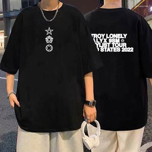 Camisetas masculinas Rapper Destroy Lonely Alyx Camiseta com estampa dupla face Camiseta masculina Hip Hop Rap Camiseta Man Street Shirt Masculina de algodão oversized