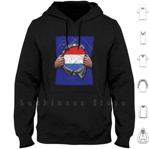 Men's Hoodies Netherlands Flag European Union Ripped Open - Gift For Dutch From Long Sleeve Pride