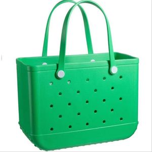 Bogg Bag Xl Beach Bag Solid Punched Organizer Basket Summer Water Park Handbags Large Women's Stock Gifts 7669 Bogg Bag 6794